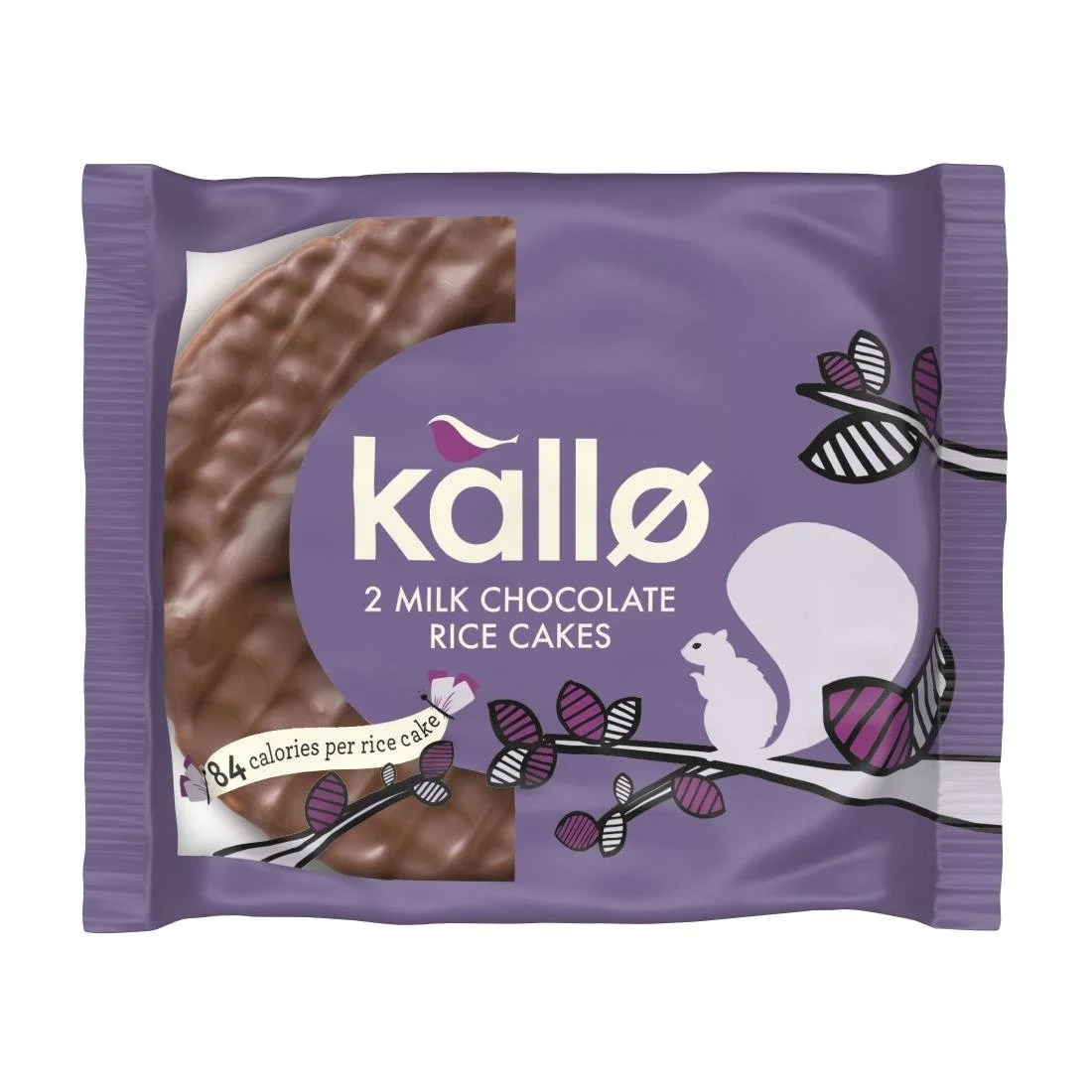 Kallo Milk Chocolate Topped Rice Cakes Portion Pack (30 Pack)