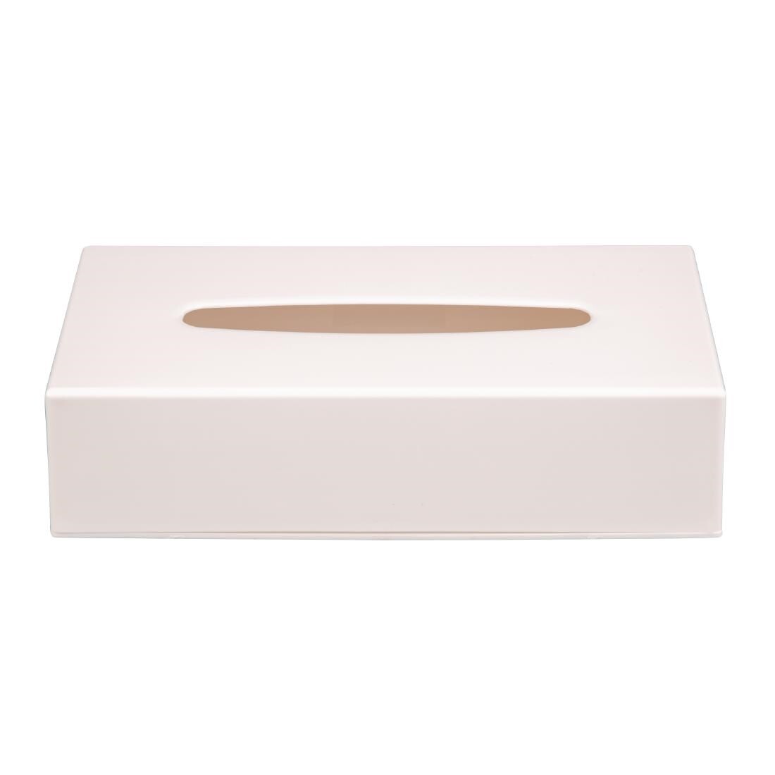 White Rectangular Tissue Holder