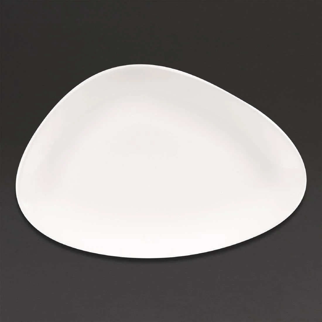Churchill Lotus Triangular Plates White 300mm (6 Pack) - Image 1