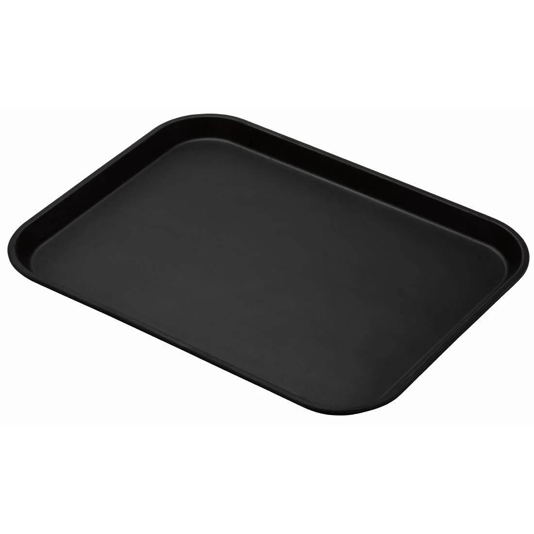 Cambro Treadlite Fibreglass Rectangular Non-Slip Tray Black 457mm - Image 1