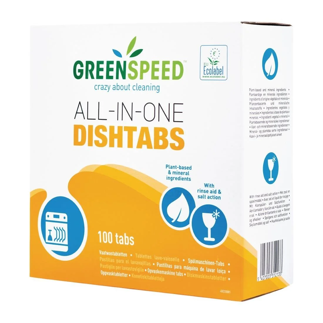 Greenspeed All-in-One Dishwasher Tablets (100 Pack) - Image 1