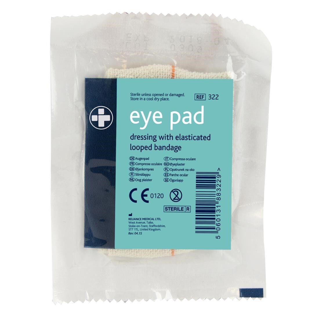 Eye Pad Dressing with Bandage Loop