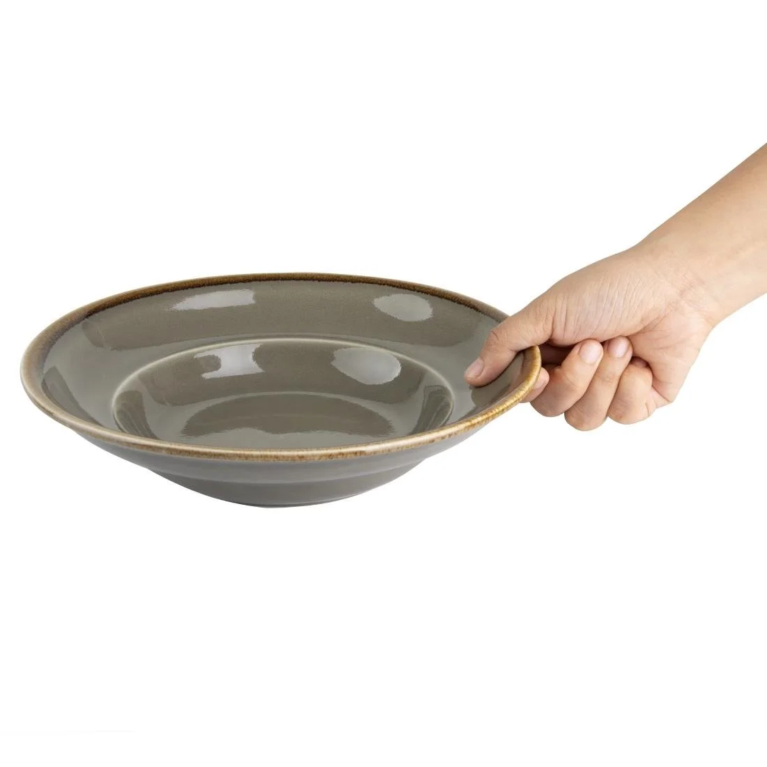 Olympia Kiln Pasta Bowls Smoke 250mm (4 Pack) - Image 4