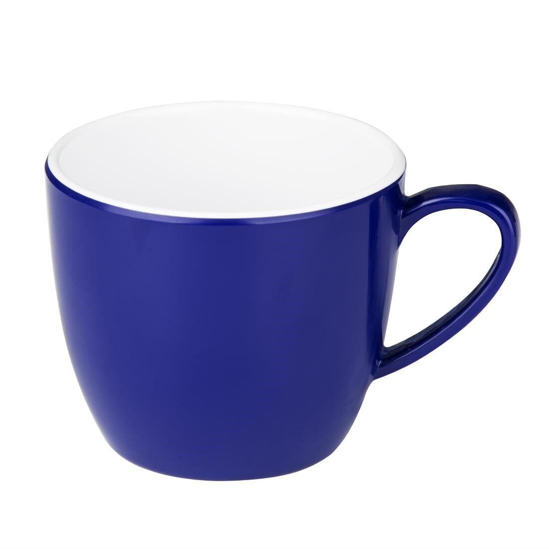 Kristallon Gala Colour Rim Melamine Mug Blue 285ml