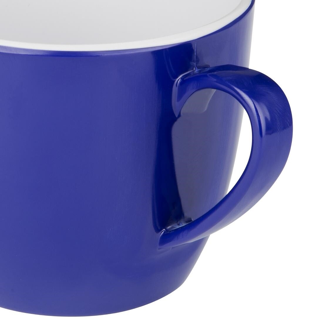 Kristallon Gala Colour Rim Melamine Mug Blue 285ml