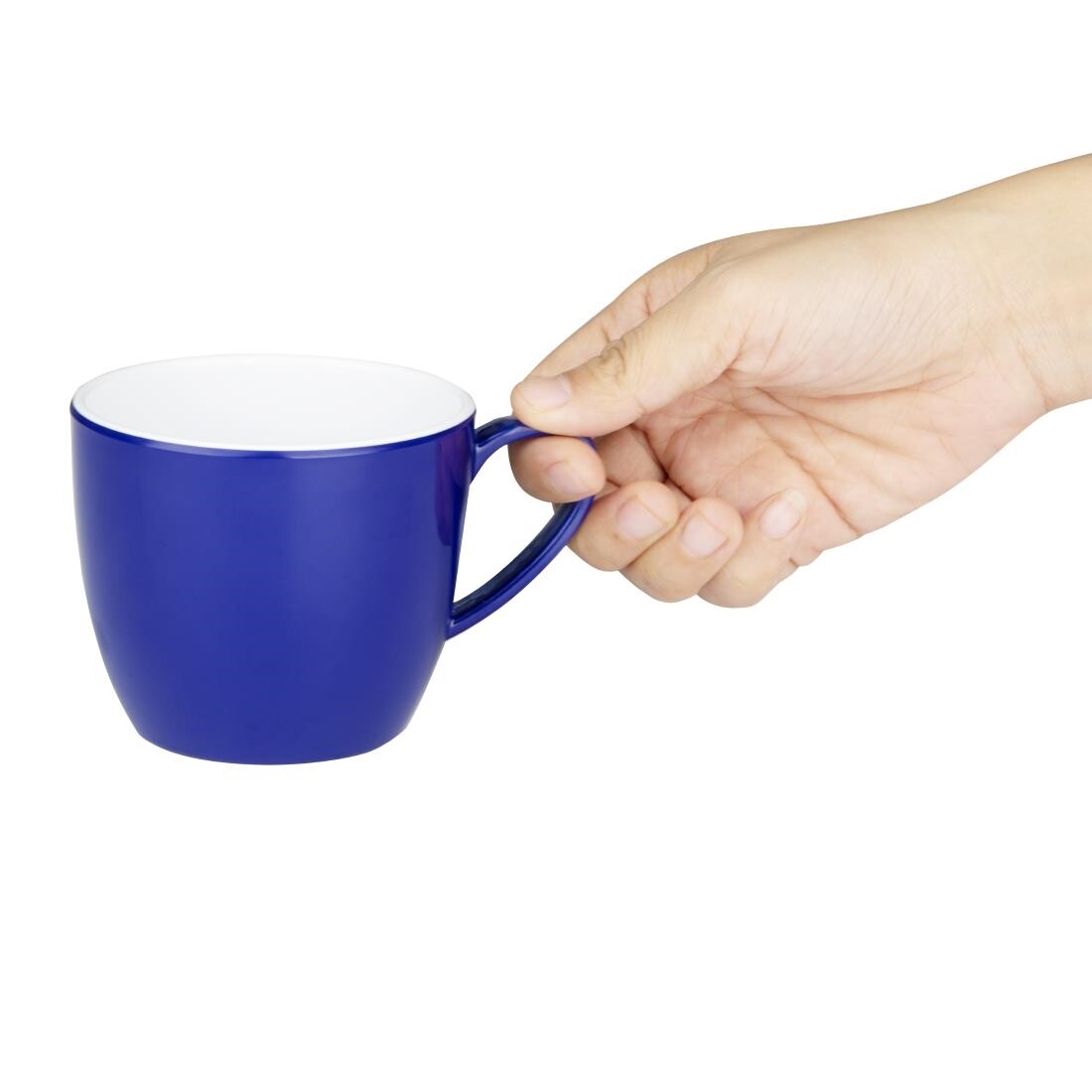 Kristallon Gala Colour Rim Melamine Mug Blue 285ml