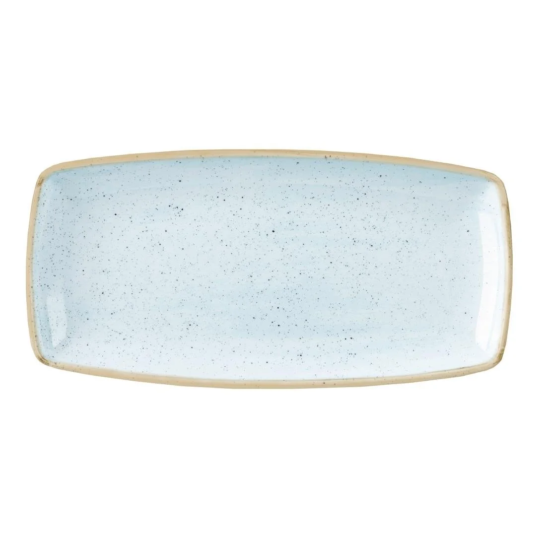 Churchill Stonecast Rectangular Plates Duck Egg Blue 250mm (12 Pack) - Image 1