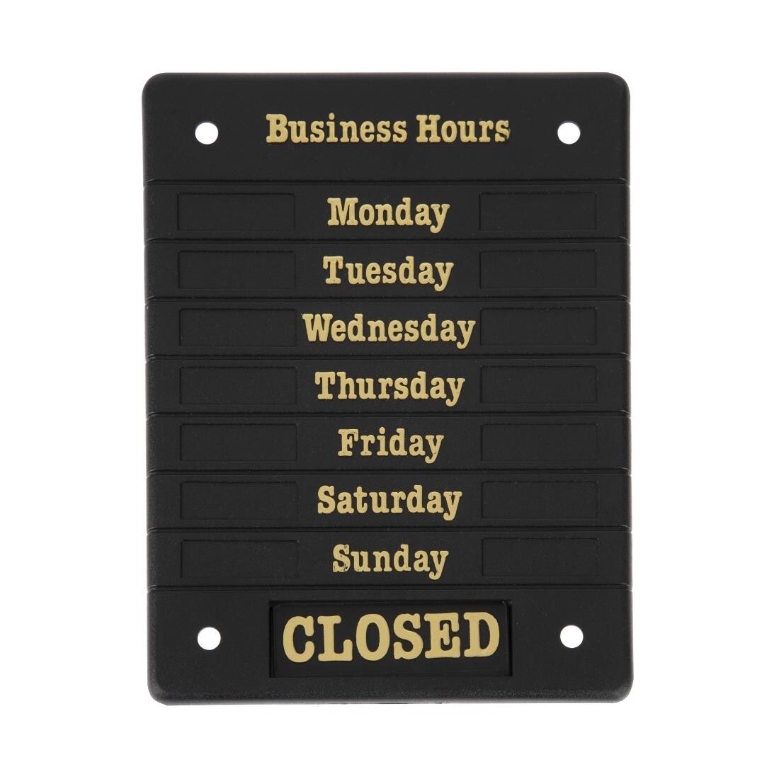 Beaumont Adjustable Opening Hours Display