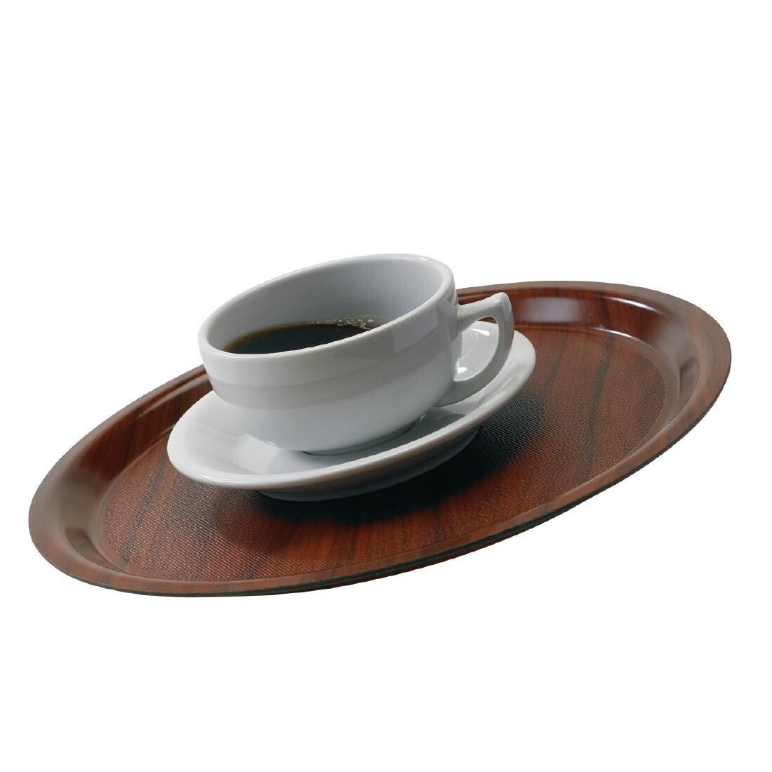 Cambro Mykonos Food Tray Walnut Round 380mm