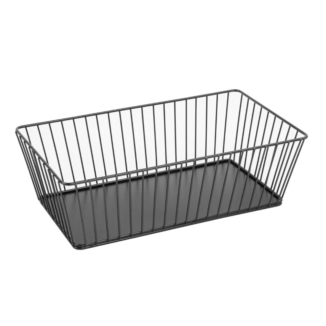 Olympia Wire Food Display Tray Rectangular Black 330x190x100mm - Image 1