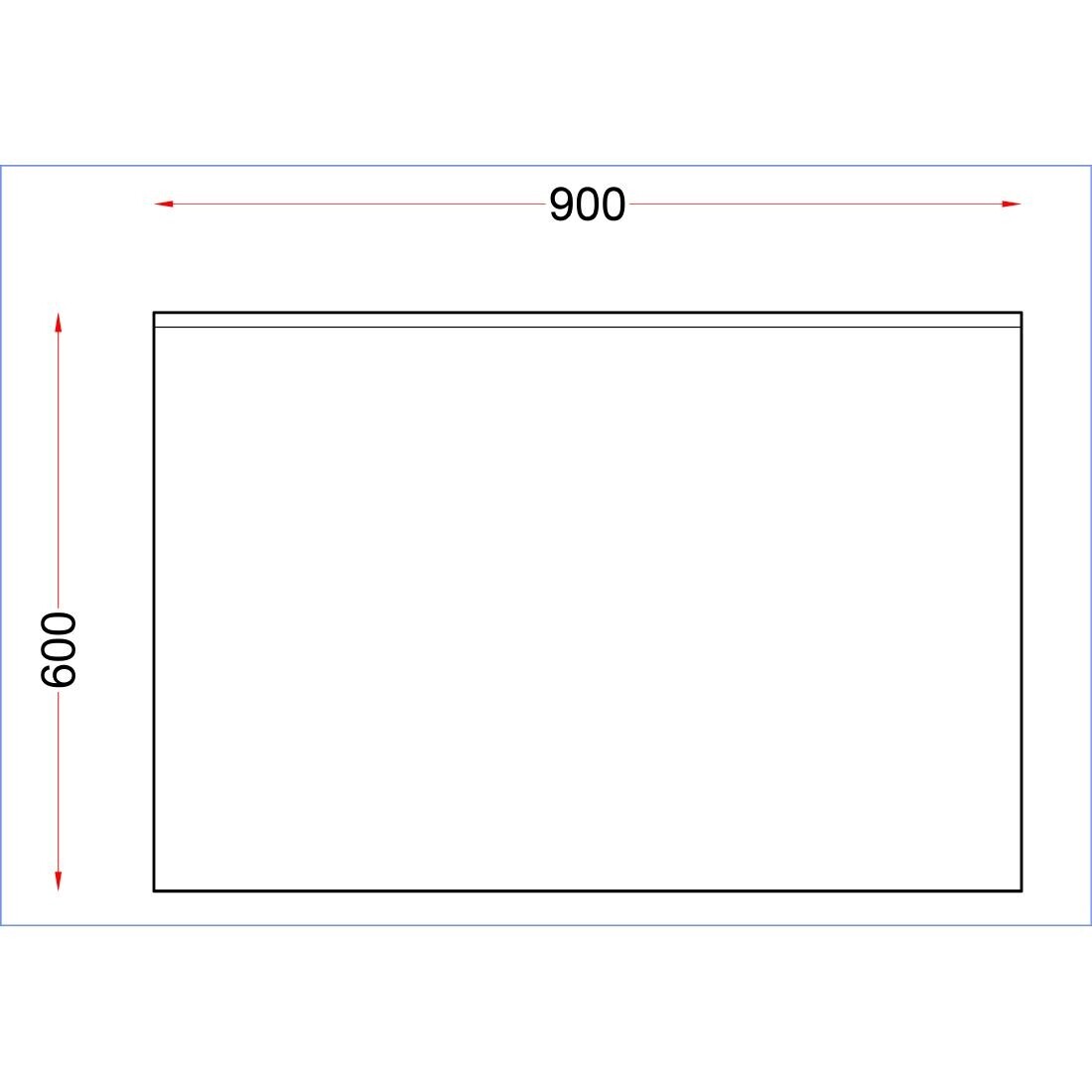 Holmes Stainless Steel Wall Table with Upstand 900mm