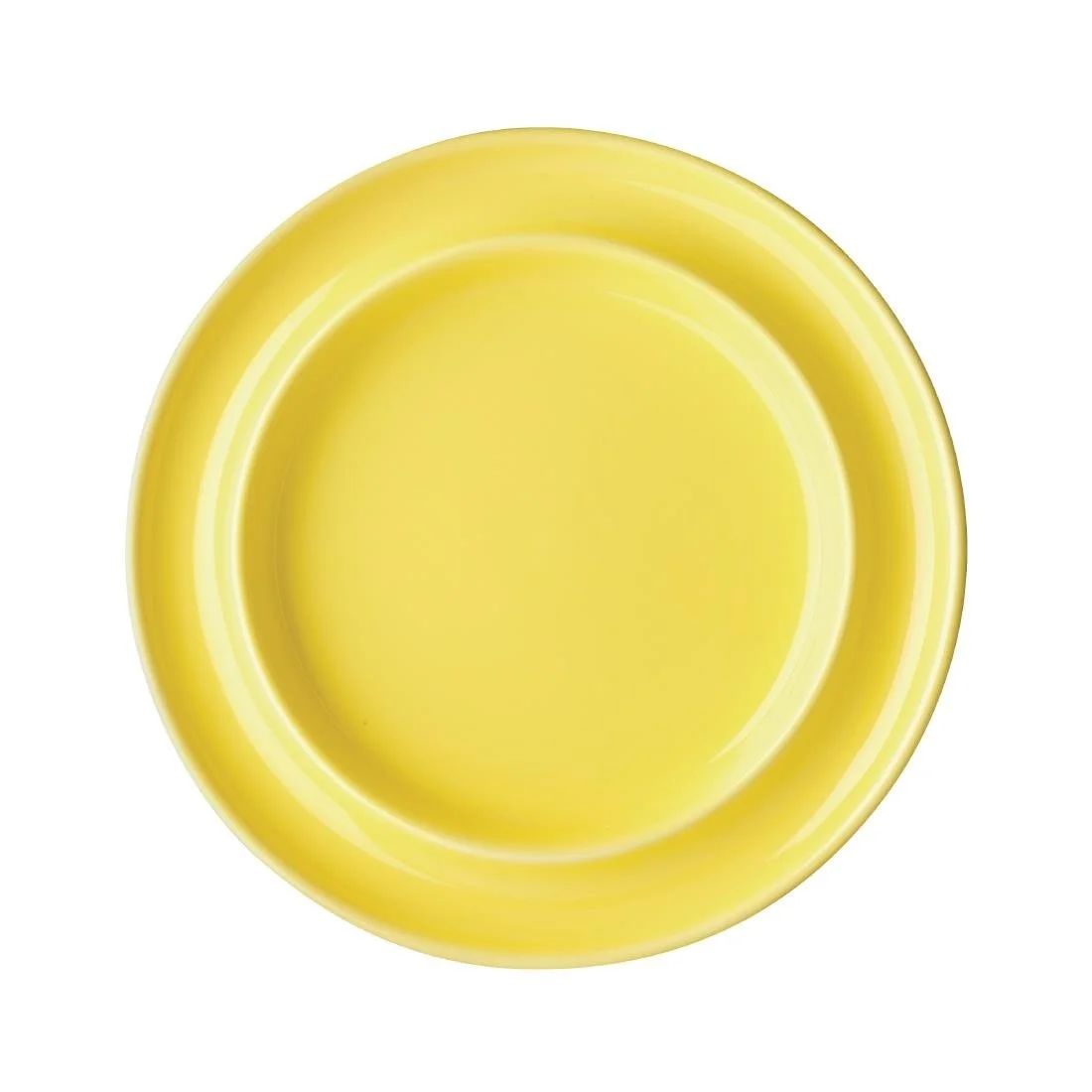 Olympia Heritage Raised Rim Plates Yellow 203mm (4 Pack) - Image 1