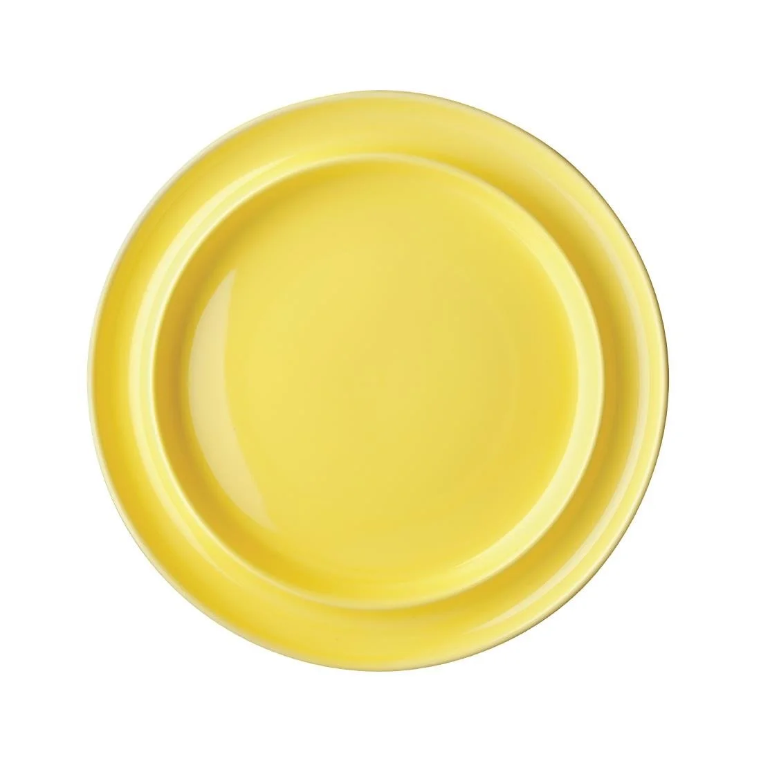Olympia Heritage Raised Rim Plates Yellow 253mm (4 Pack) - Image 1