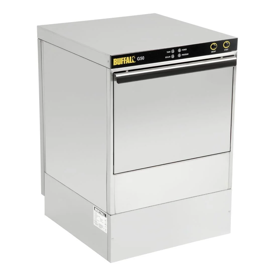 Buffalo Undercounter Glasswasher with Drain Pump 500x500mm Baskets - Image 2