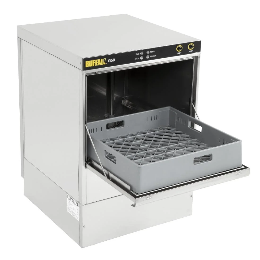 Buffalo Undercounter Glasswasher with Drain Pump 500x500mm Baskets - Image 6