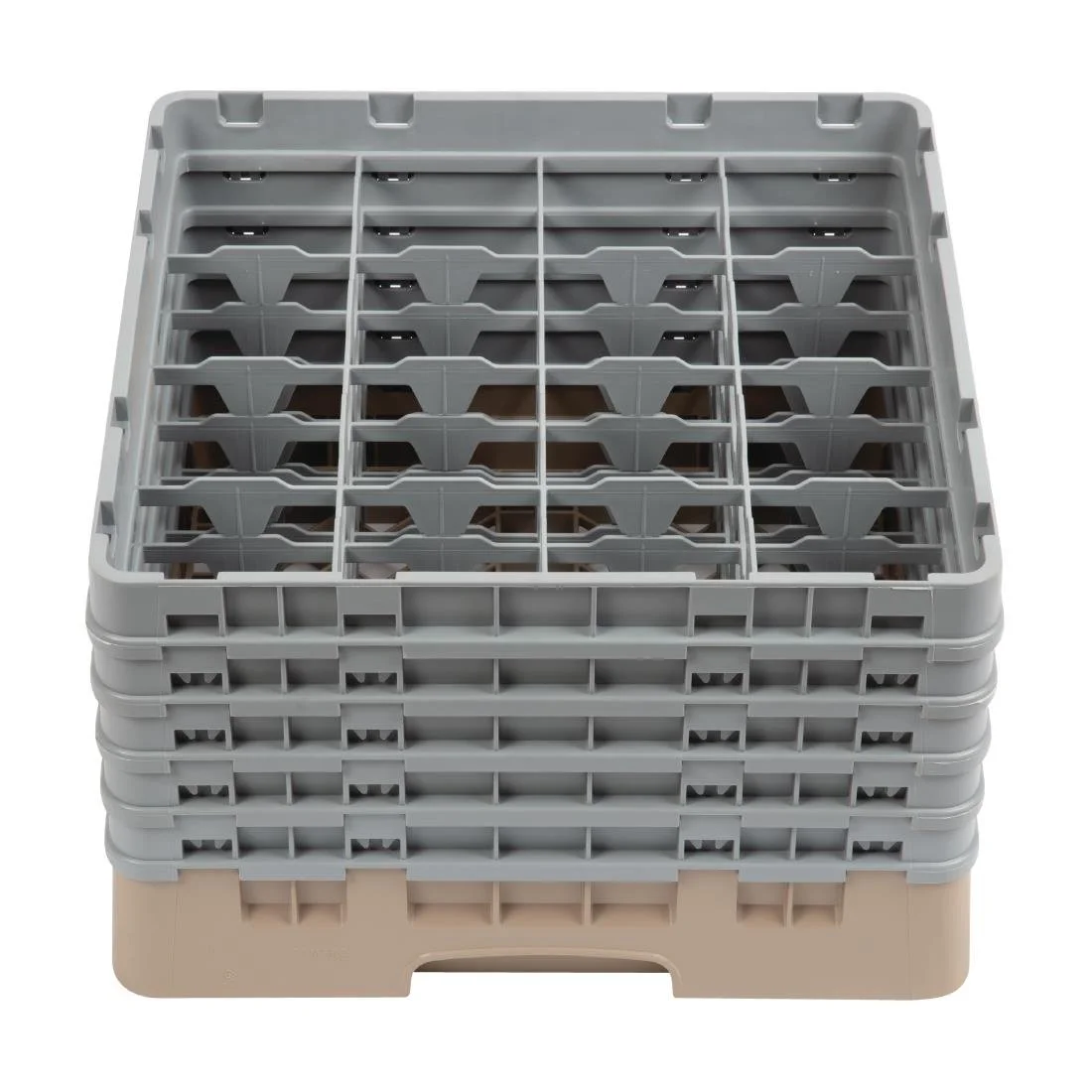 Cambro Camrack Beige 16 Compartments Max Glass Height 257mm - Image 2
