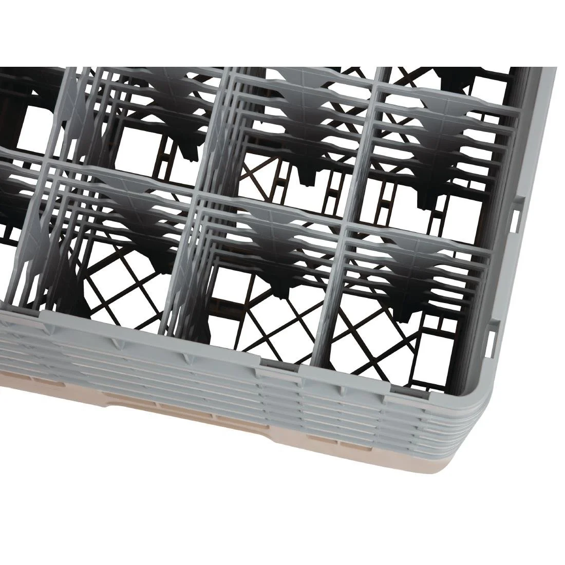 Cambro Camrack Beige 16 Compartments Max Glass Height 298mm - Image 3