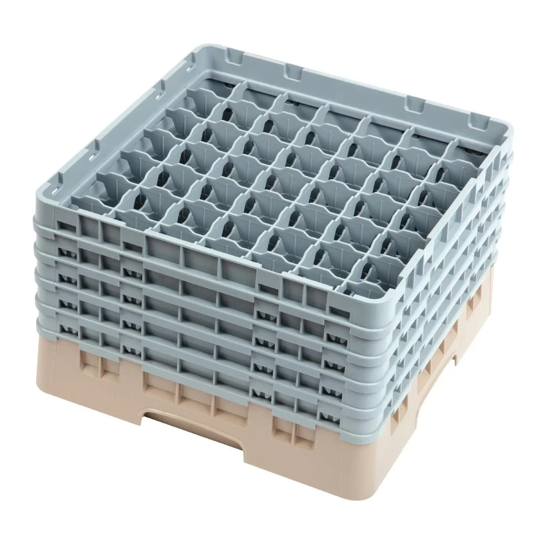 Cambro Camrack Beige 49 Compartments Max Glass Height 257mm - Image 1