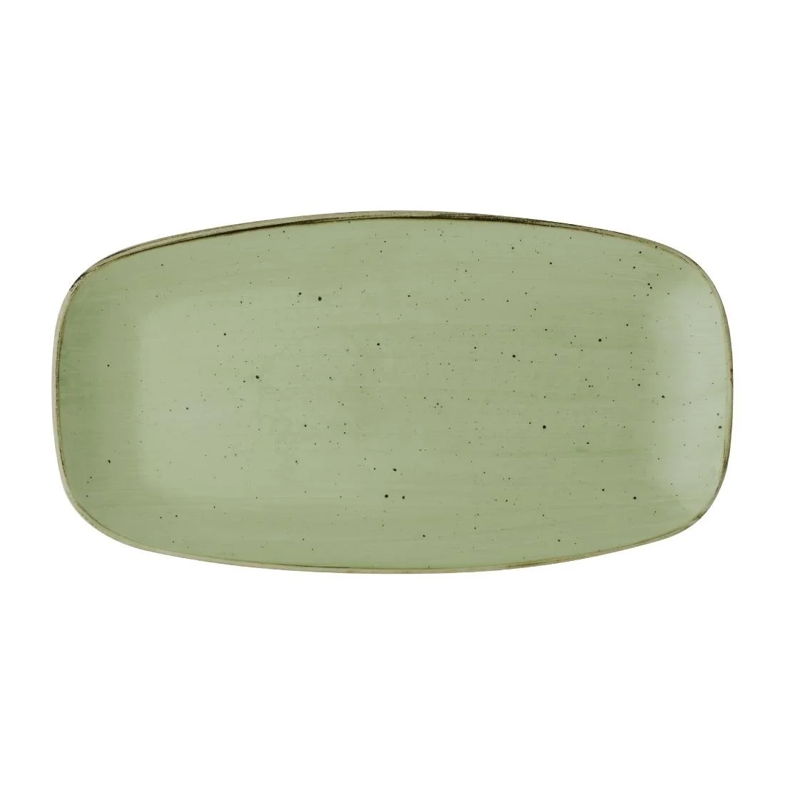 Churchill Stonecast Sage Green Chefs' Oblong Plates 355mm (6 Pack) - Image 1
