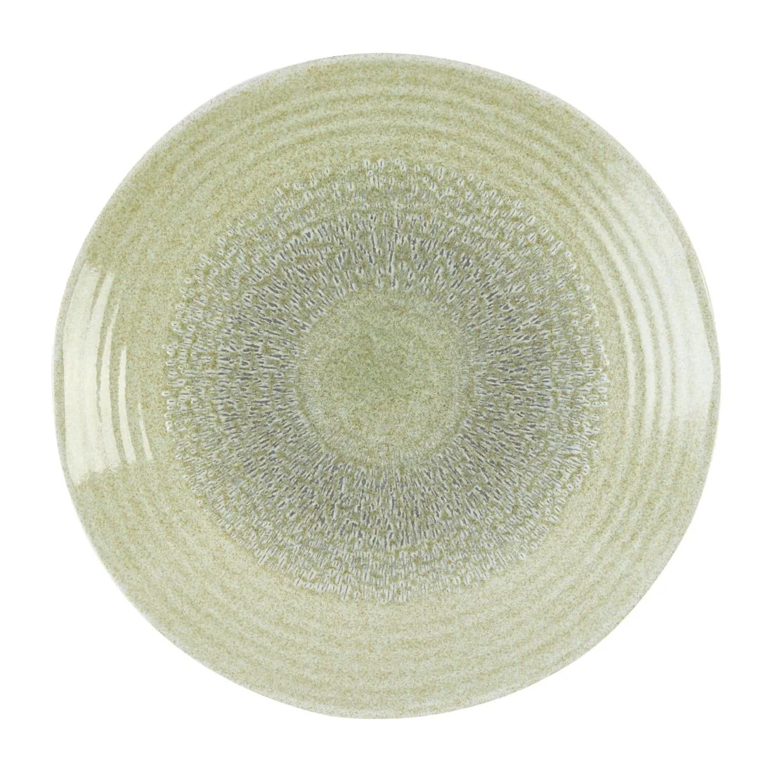 Dudson Harvest Grain Speckled Green Organic Coupe Plate 275mm (12 Pack) - Image 1