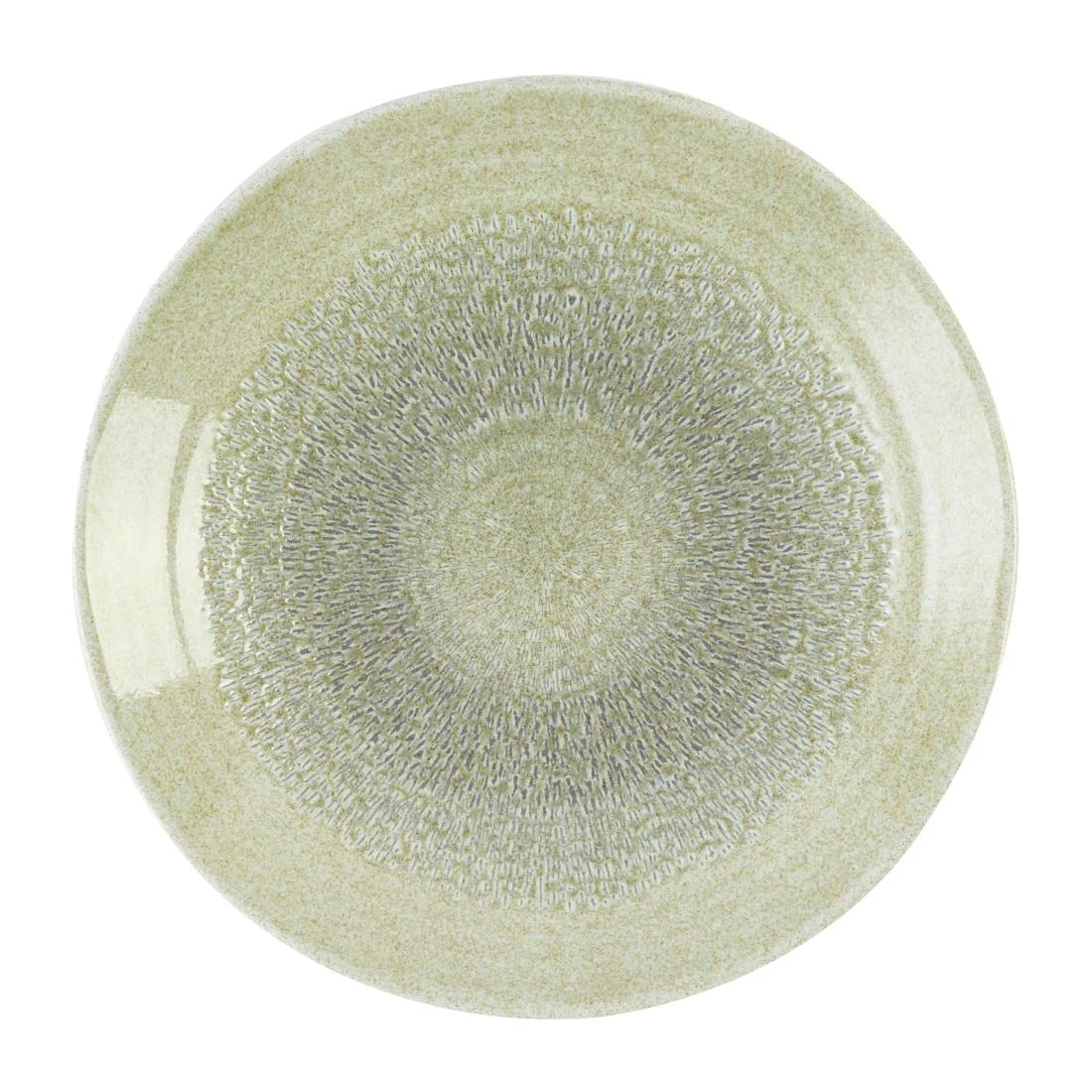 Dudson Harvest Grain Organic Coupe Plates Speckled Green 230mm (12 Pack) - Image 1