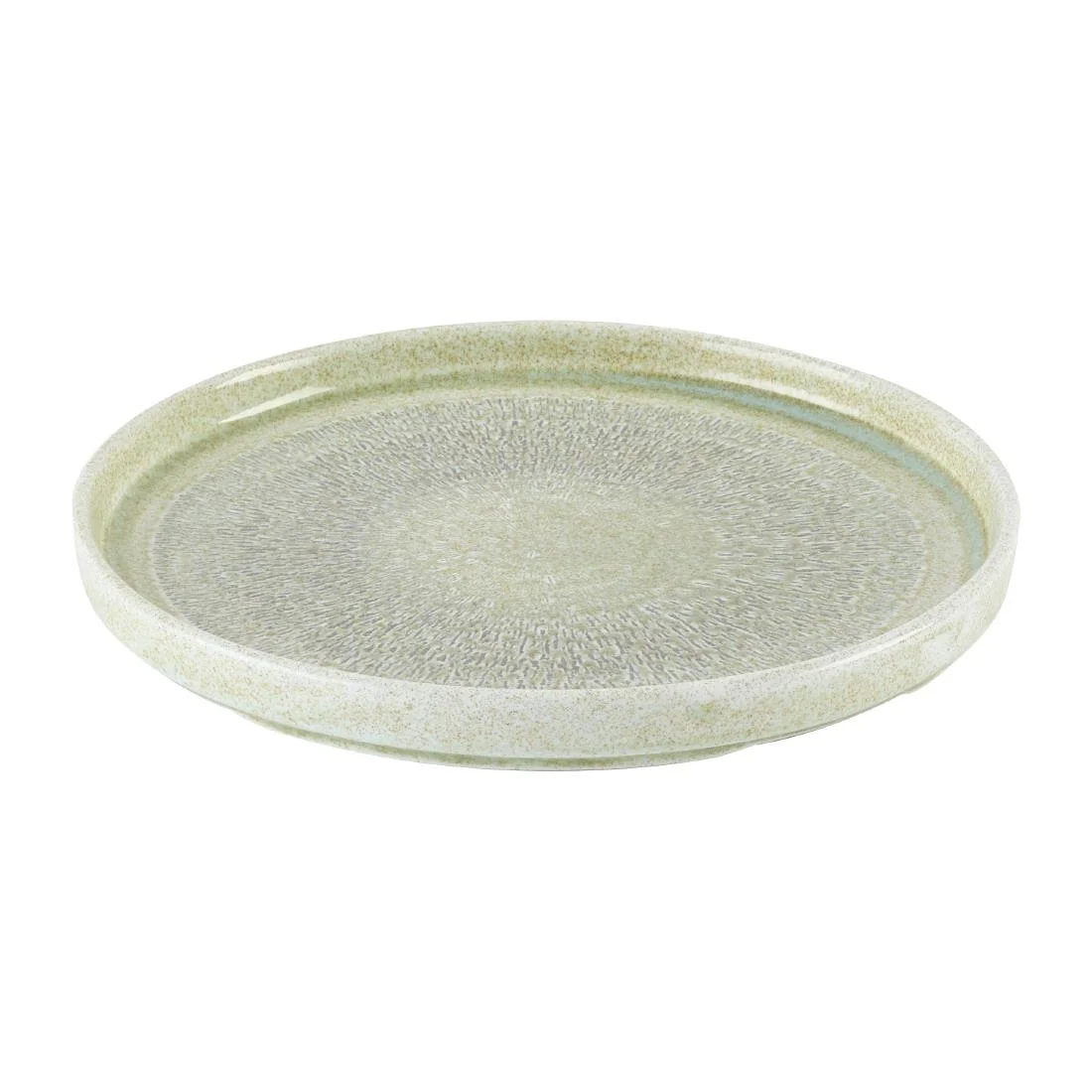 Dudson Harvest Grain Speckled Green Round Walled Plate 210mm(6 Pack) - Image 2