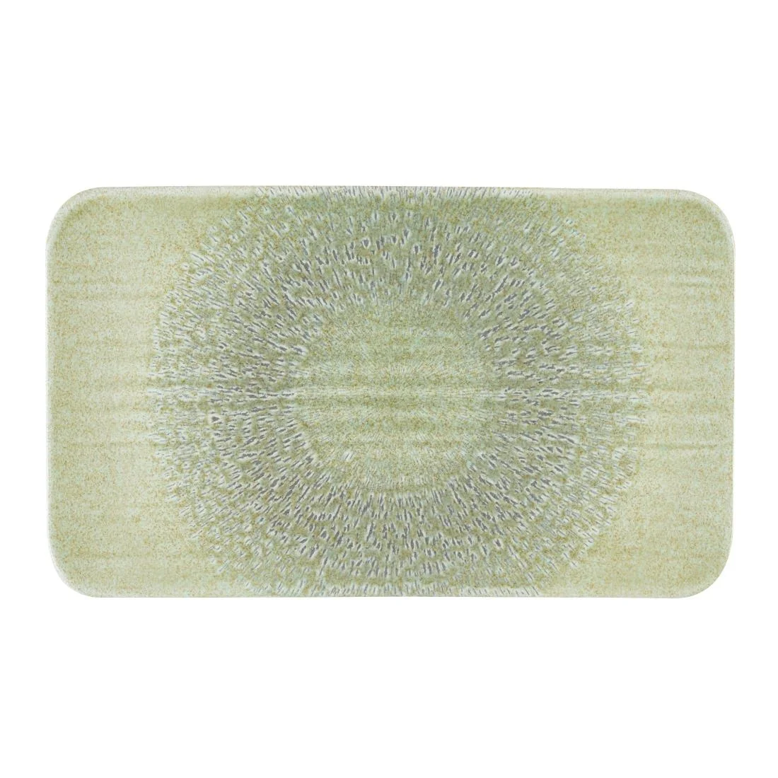 Dudson Harvest Grain Rectangular Plates Speckled Green  270x160mm (12 Pack) - Image 1
