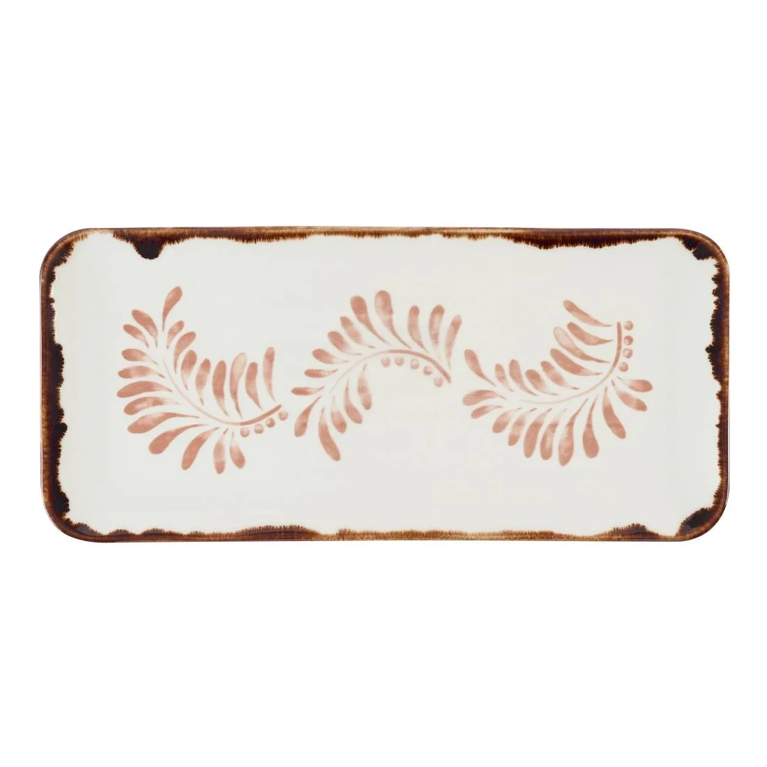 Dudson Harvest Mediterranean Terracotta Rectangular Plate 346 x 156mm (6 Pack) - Image 1