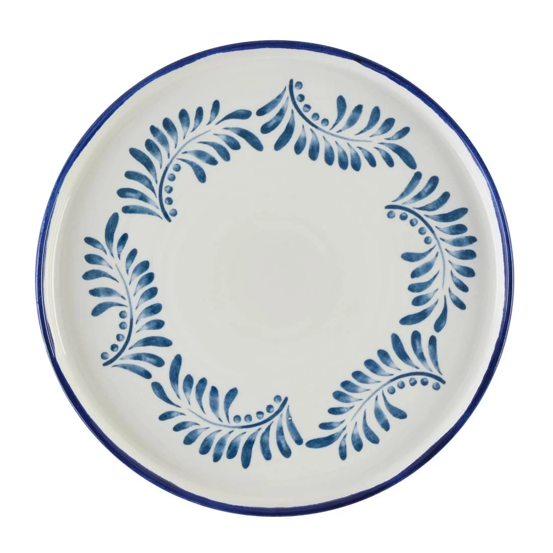 Dudson Harvest Mediterranean Round Walled Plates Blue 260mm (6 Pack) - Image 1