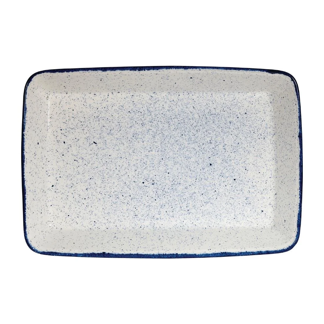 Churchill Stonecast Hints Rectangular Baking Dishes Indigo Blue 250 x 380mm (4 Pack) - Image 1