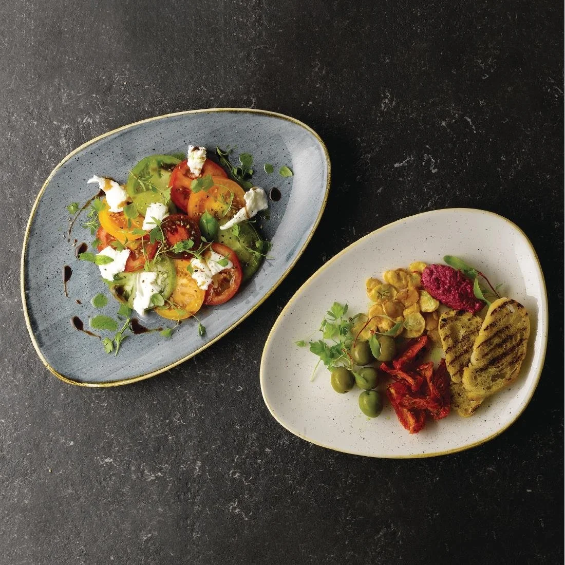 Churchill Stonecast Triangular Plates Blueberry 304mm (6 Pack) - Image 3