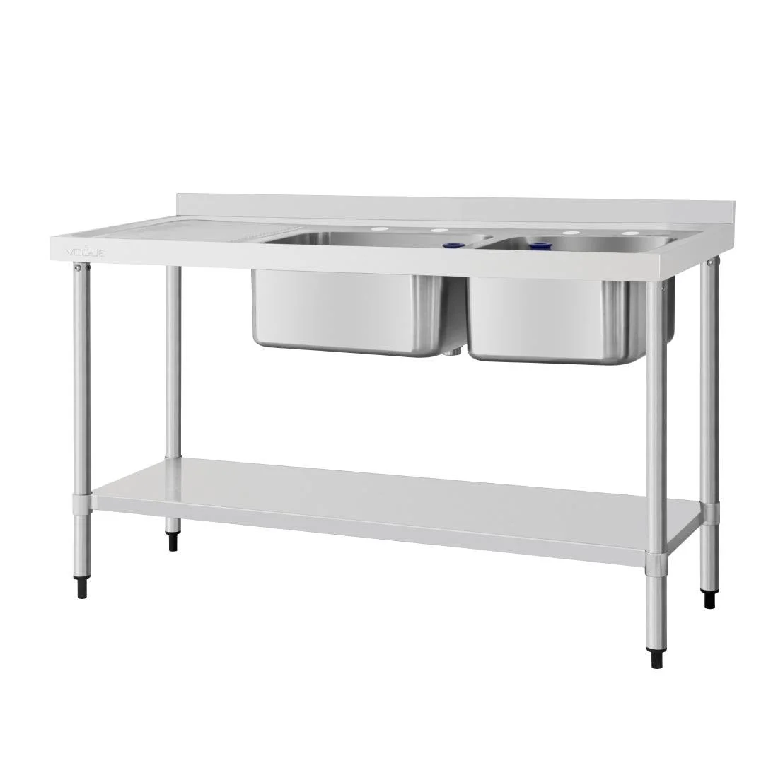 Vogue Double Sink Left Hand Drainer - Image 1