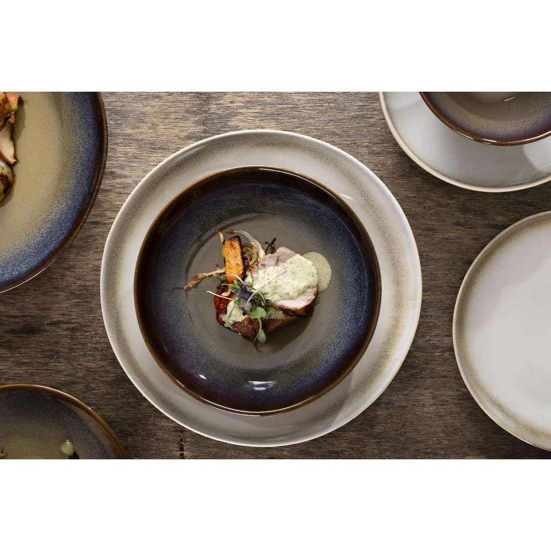 Olympia Birch Wide Bowls Aubergine 205mm (6 Pack) - Image 6