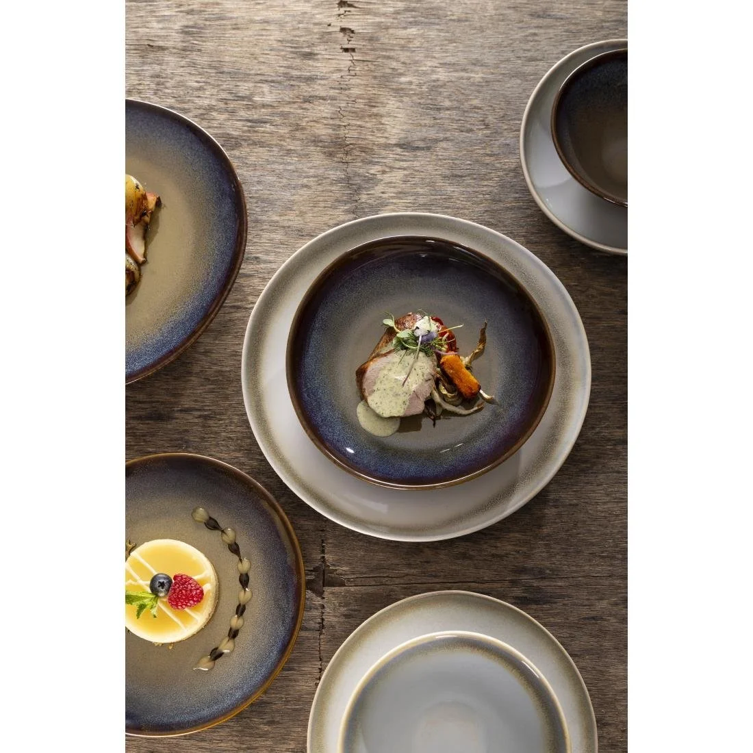 Olympia Birch Wide Bowls Aubergine 205mm (6 Pack) - Image 7