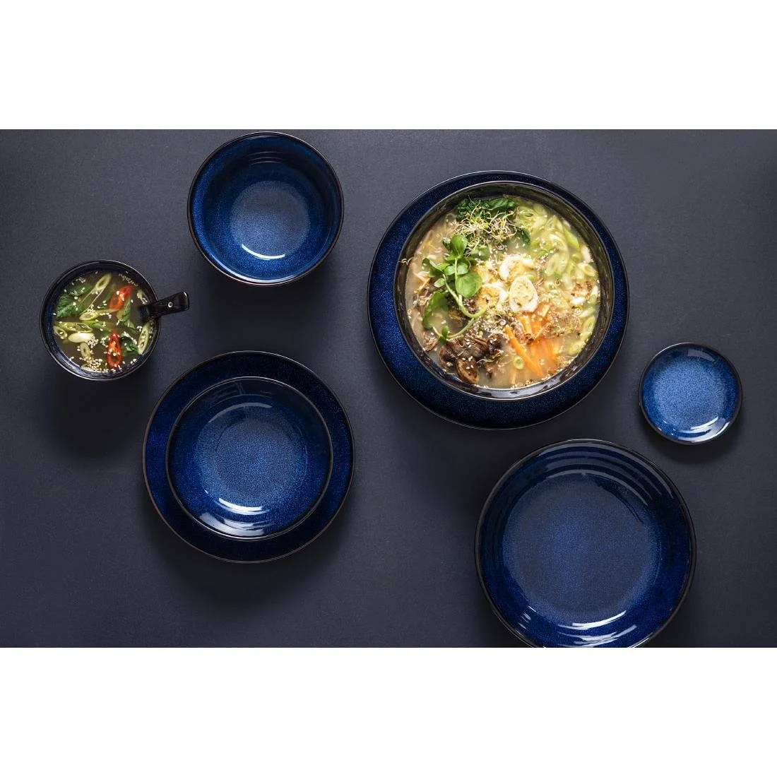 Olympia Luna Midnight Blue Coupe Bowls 210mm (4 Pack) - Image 2