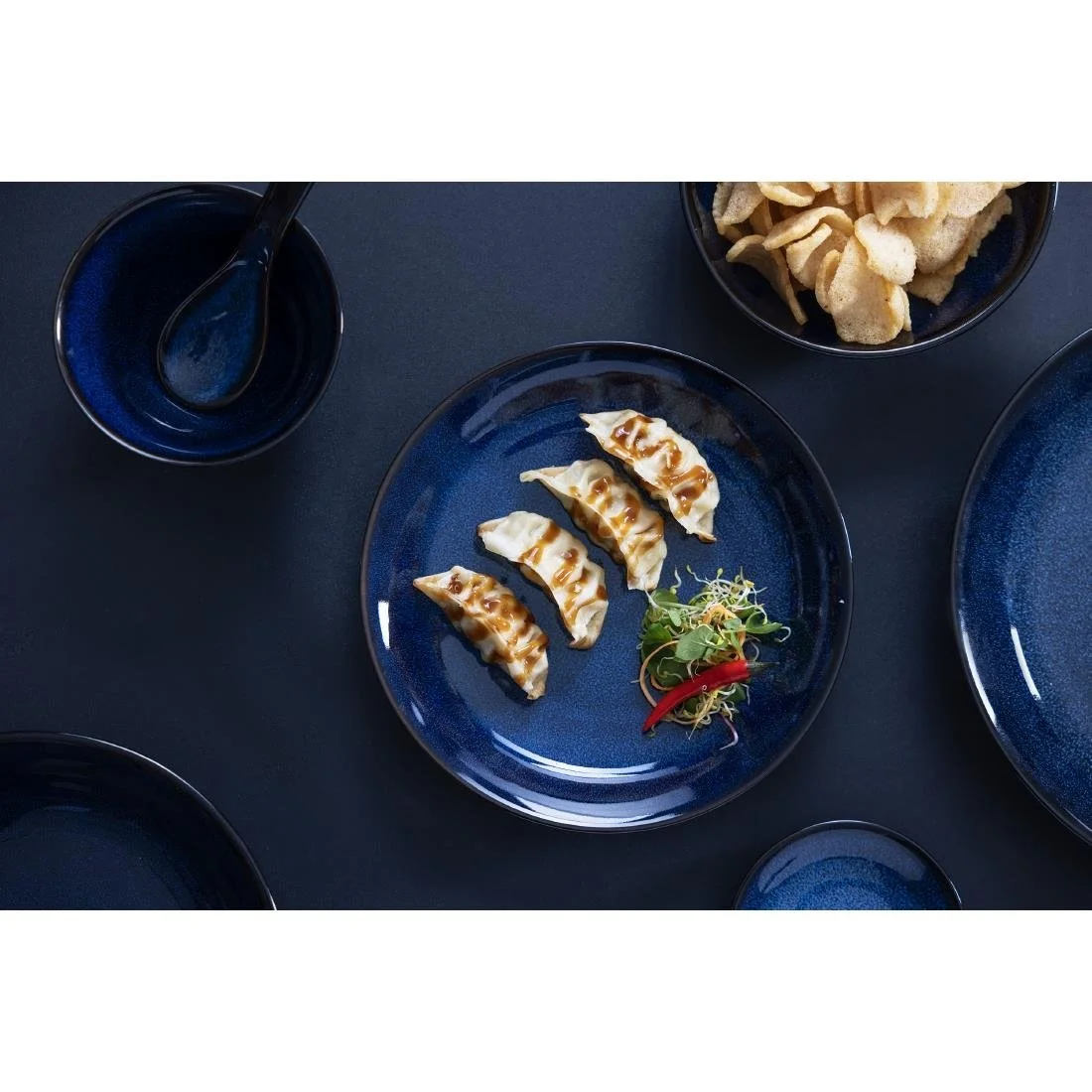 Olympia Luna Midnight Blue Soy Dishes 100mm (12 Pack) - Image 8