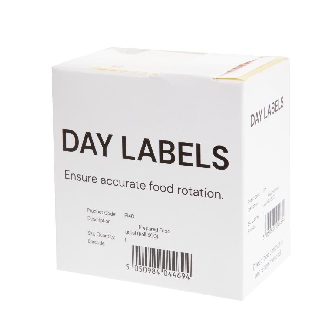 Vogue Removable Prepped Food Labels