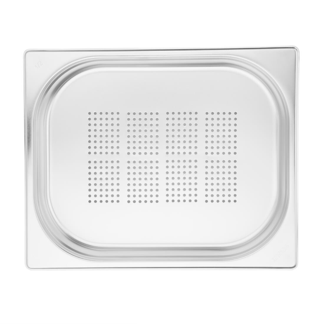 Vogue Stainless Steel 1/2 Perforated Gastronorm Pan 40mm