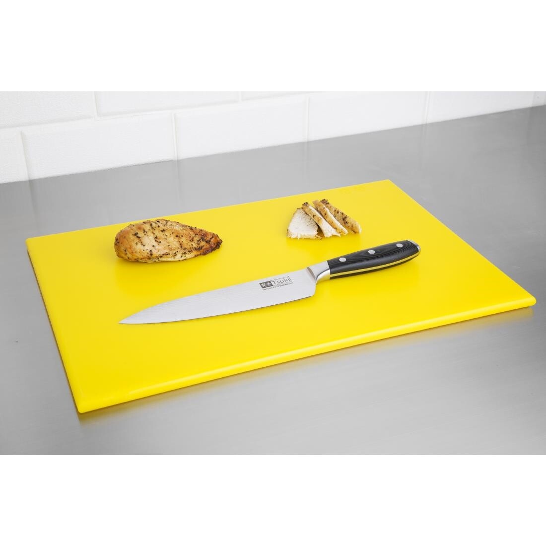 Hygiplas Anti Microbial High Density Yellow Chopping Board