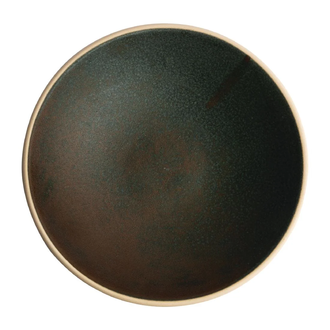 Olympia Canvas Shallow Tapered Bowls Green Verdigris 200mm (6 Pack) - Image 1