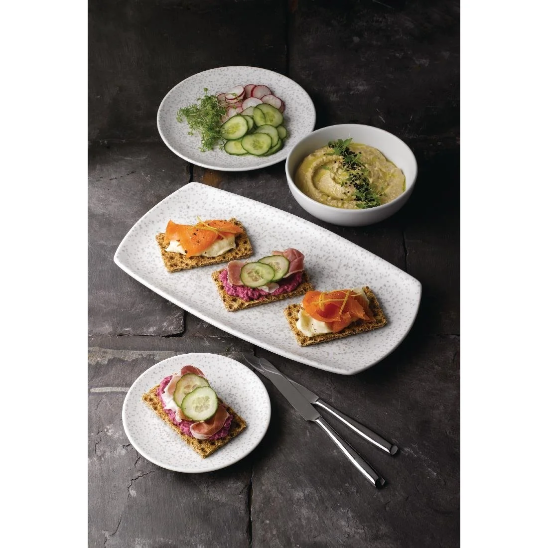 Churchill Menu Shades Caldera Coupe Plates Chalk White 270mm (6 Pack) - Image 3