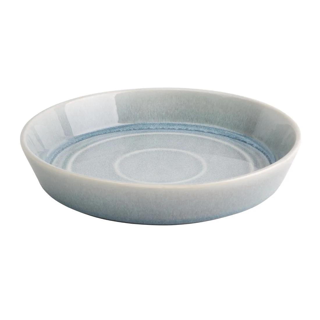 Olympia Cavolo Flat Round Bowls Ice Blue 220mm (4 Pack) - Image 1