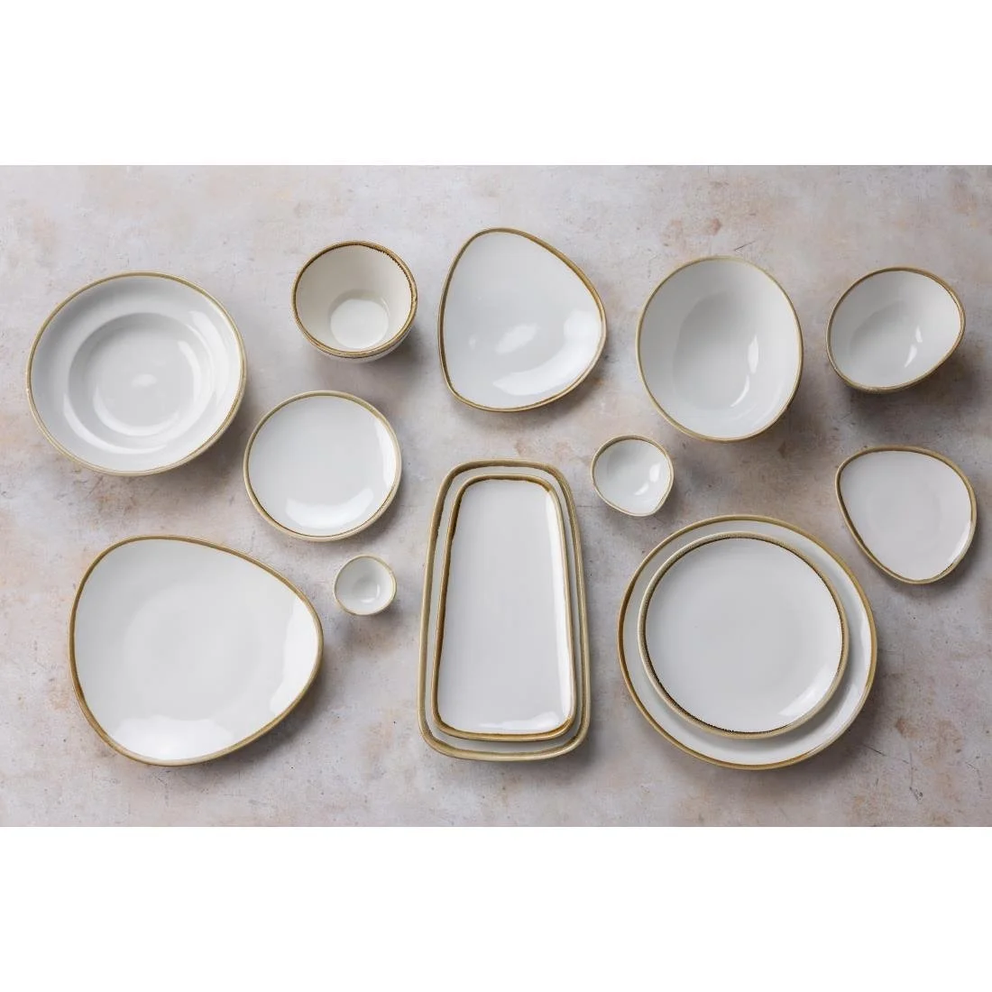 Olympia Kiln Round Coupe Plates Chalk 180mm (6 Pack) - Image 2