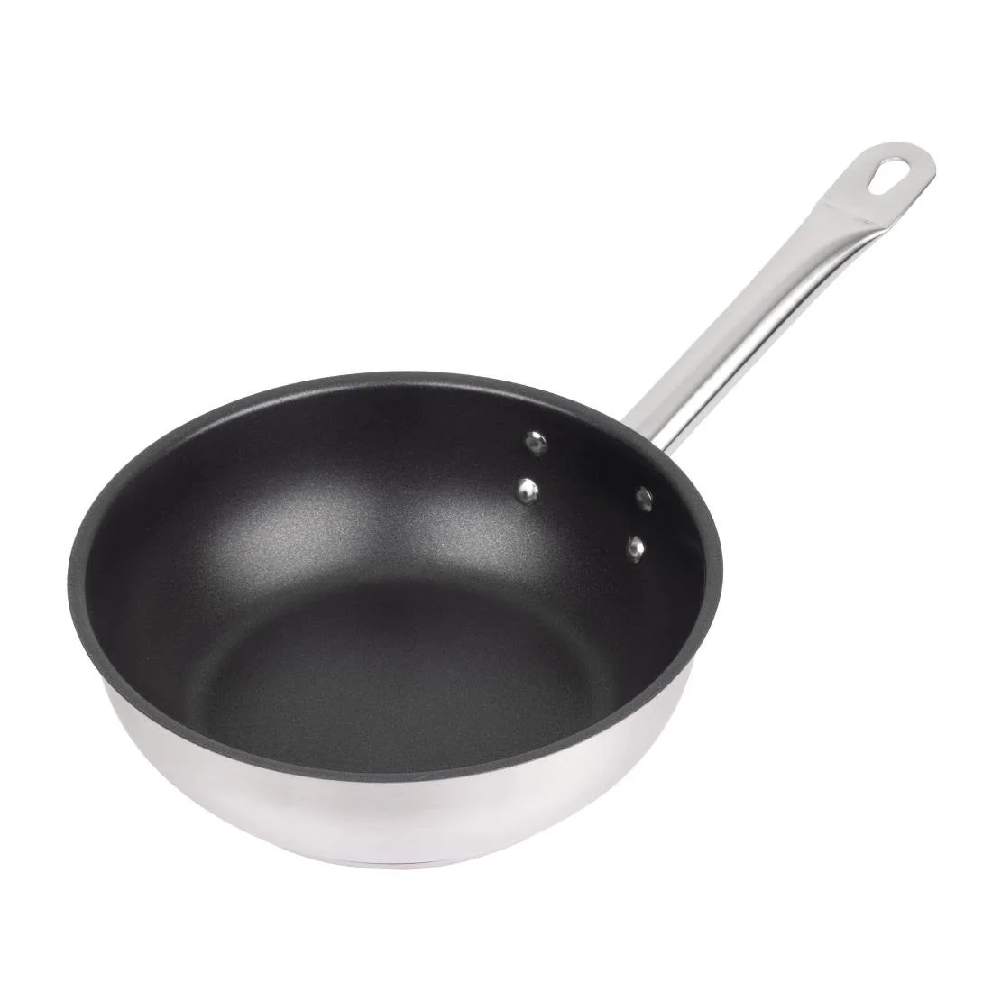 Vogue Stainless Steel Non-Stick Teflon Platinum Plus Sauté Pan 20cm - Image 1