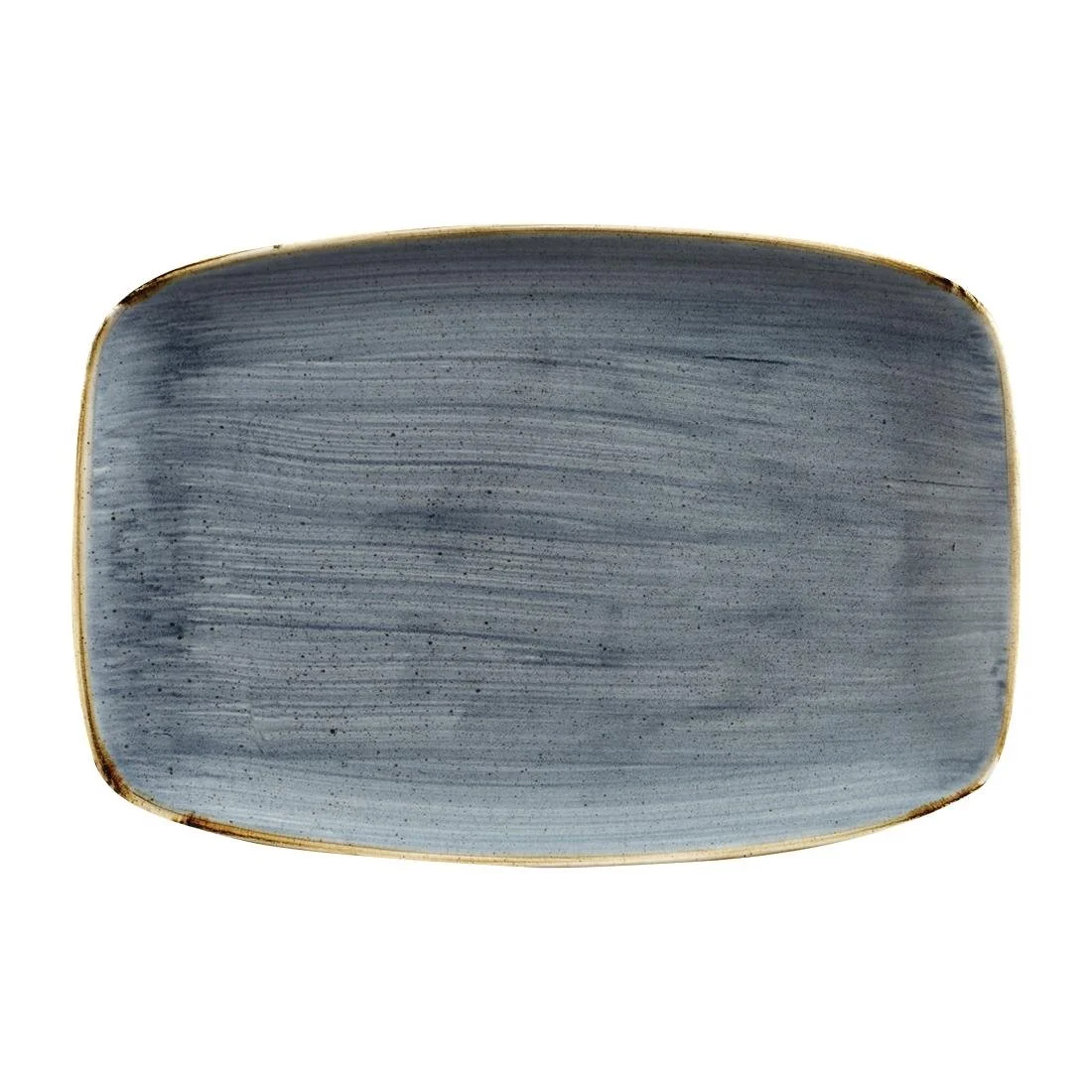 Churchill Stonecast No. 9 Oblong Chefs Plates 355 x 245mm Blueberry (6 Pack) - Image 1