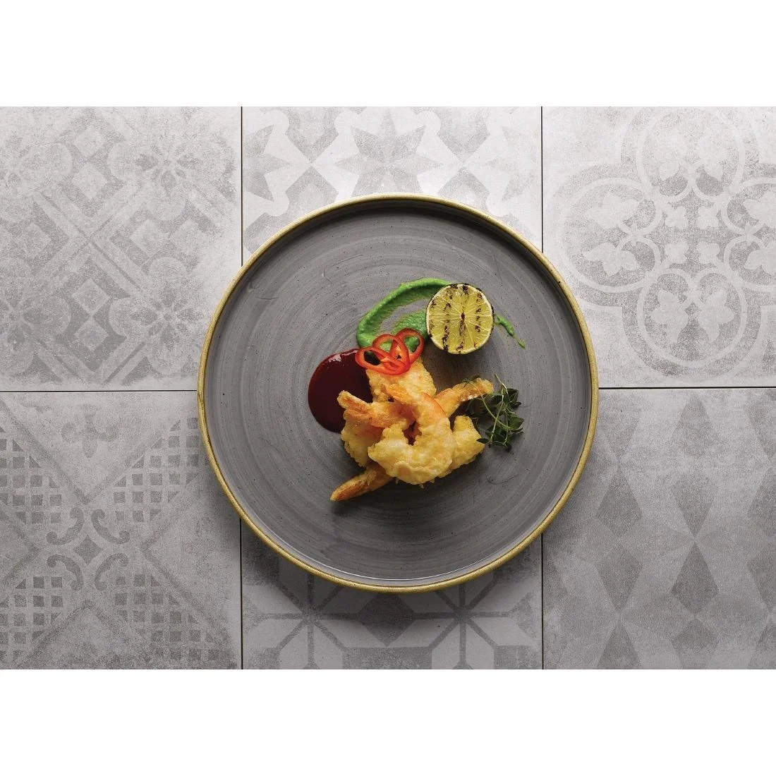 Churchill Stonecast Walled Chefs Plates Peppercorn Grey 210mm (6 Pack) - Image 3