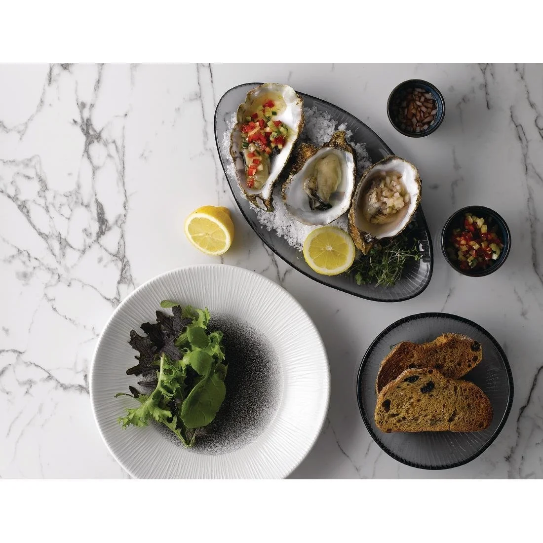 Churchill Bamboo Organic Oval Glasses Platter Dusk 295 x 162mm (6 Pack) - Image 2