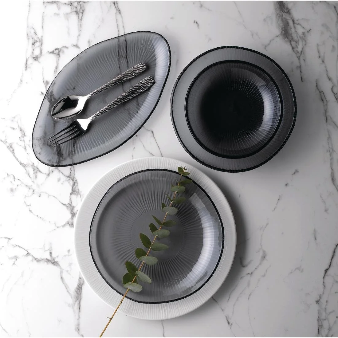 Churchill Bamboo Organic Oval Glasses Platter Dusk 295 x 162mm (6 Pack) - Image 3