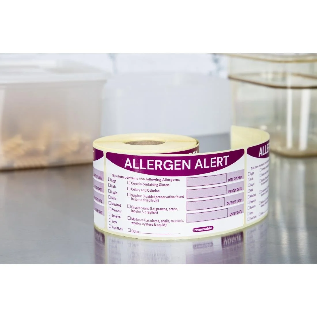Hygiplas Removable Allergen Alert Food Labels (250 Pack) - Image 5