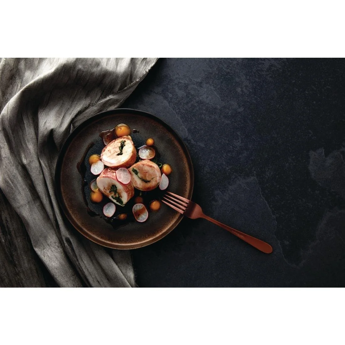 Olympia Ochre Flat Plates 220mm (6 Pack) - Image 4